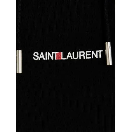 Saint Laurent Logo Print Hoodie - Yves Saint Laurent