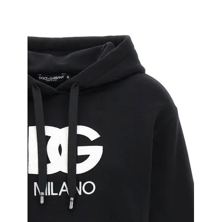 Dolce & Gabbana Logo Embroidery Cropped Hoodie - Dolce&Gabbana