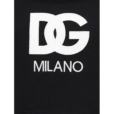 Dolce & Gabbana Logo Embroidery Cropped Hoodie - Dolce&Gabbana