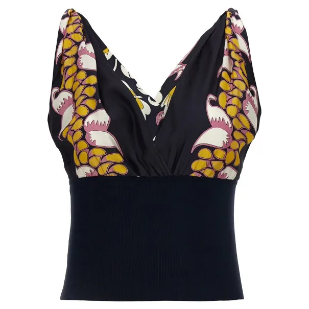 Tory Burch Printed Silk Top - TORY BURCH