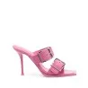 Alexander McQueen 100mm Buckle Leather Sandals - 