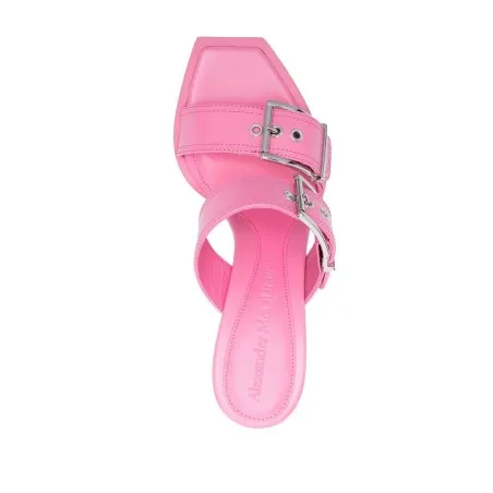 Alexander McQueen 100mm Buckle Leather Sandals - 