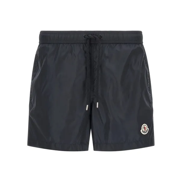 Moncler Logo Patch Swim Shorts - MONCLER