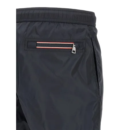 Moncler Logo Patch Swim Shorts - MONCLER