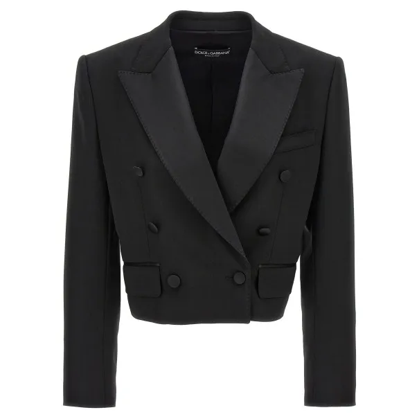 Dolce & Gabbana Tuxedo Crop Blazer - Dolce&Gabbana