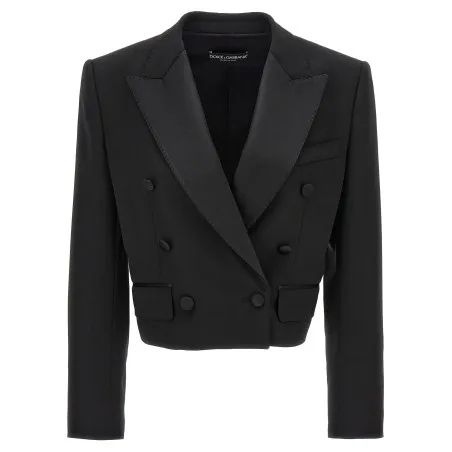 Dolce & Gabbana Tuxedo Crop Blazer - Dolce&Gabbana