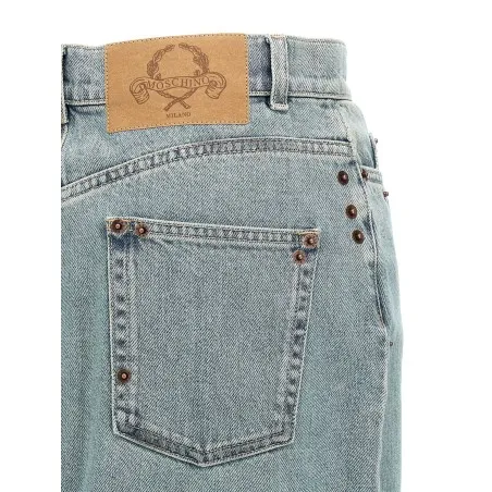Moschino Rivets Denim Skirt - MOSCHINO