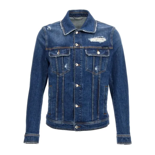 Dolce & Gabbana Denim Jacket With Used Effect - Dolce&Gabbana