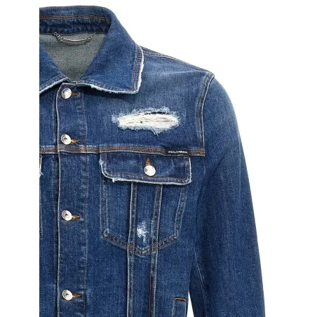 Dolce & Gabbana Denim Jacket With Used Effect - Dolce&Gabbana