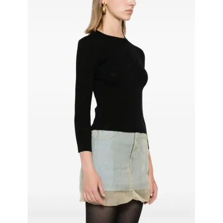 Balenciaga BB-pattern open-knit jumper - BALENCIAGA