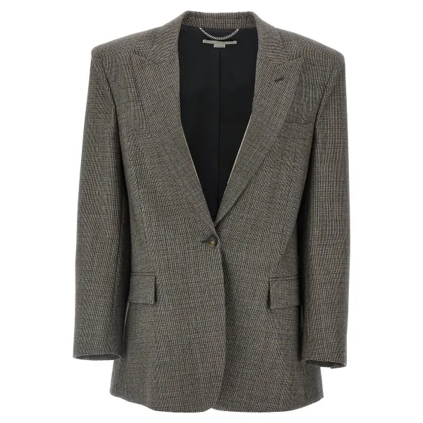 Stella Mccartney Single-breasted Micro Houndstooth Blazer - 