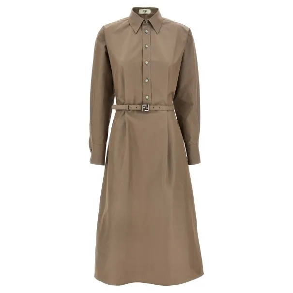 Fendi Chemisier Midi Dress - FENDI