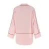 Off White Jacquard Satin New Roxy Pajama Shirt - OFF WHITE