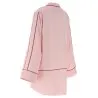 Off White Jacquard Satin New Roxy Pajama Shirt - OFF WHITE