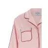 Off White Jacquard Satin New Roxy Pajama Shirt - OFF WHITE