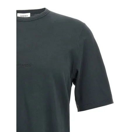 Saint Laurent Logo Embroidery T-shirt - Yves Saint Laurent