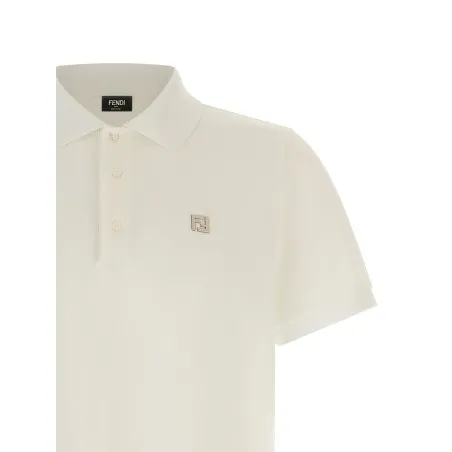 Fendi Ff Metallic Logo Polo Shirt - FENDI