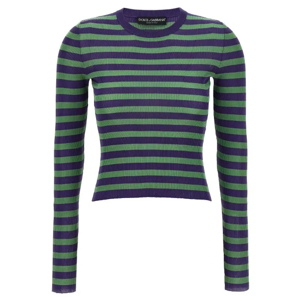 Dolce & Gabbana Striped Viscose Sweater - Dolce&Gabbana