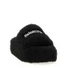 Balenciaga Furry Platform Slides - BALENCIAGA
