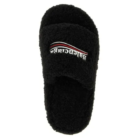 Balenciaga Furry Platform Slides - BALENCIAGA