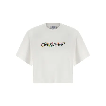 Off White Bookish Glowing Flower T-shirt - OFF WHITE