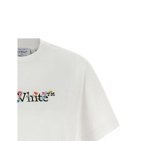 Off White Bookish Glowing Flower T-shirt - OFF WHITE