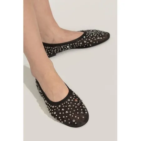 Tory Burch crystal embellished ballerina shoes - TORY BURCH