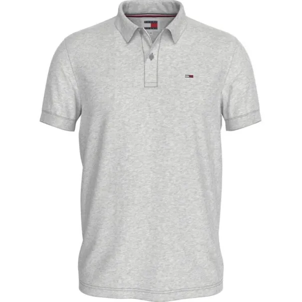 TOMMY JEANS- Polo slim fit avec logo – Gris - TOMMY HILFIGER