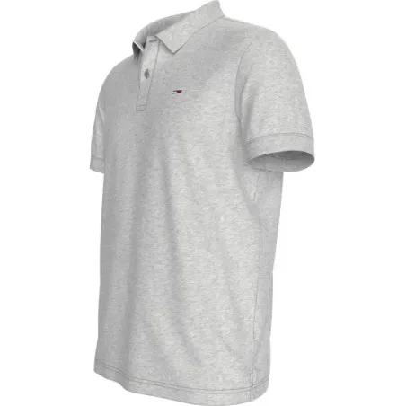 TOMMY JEANS- Polo slim fit avec logo – Gris - TOMMY HILFIGER