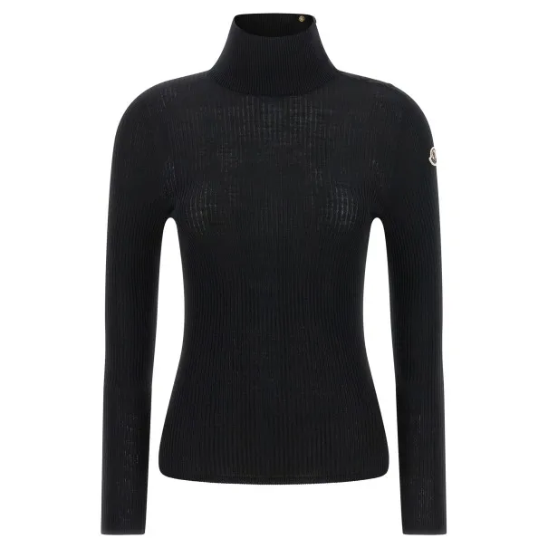 Moncler Logo Turtleneck Sweater - MONCLER