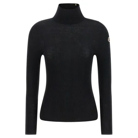 Moncler Logo Turtleneck Sweater - MONCLER