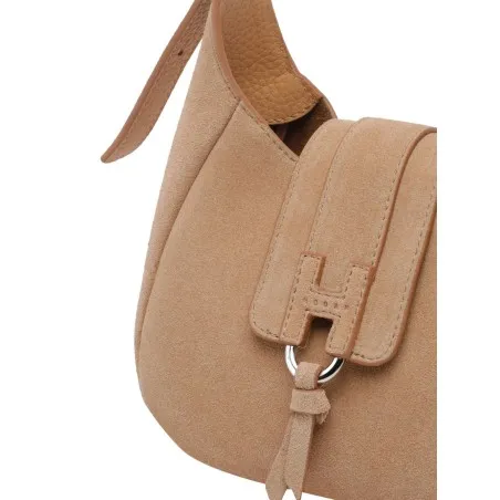 Hogan Trend Mini Beige Hobo Bag - HOGAN