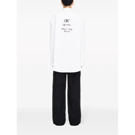 Off White Shirt with embroidery - OFF WHITE