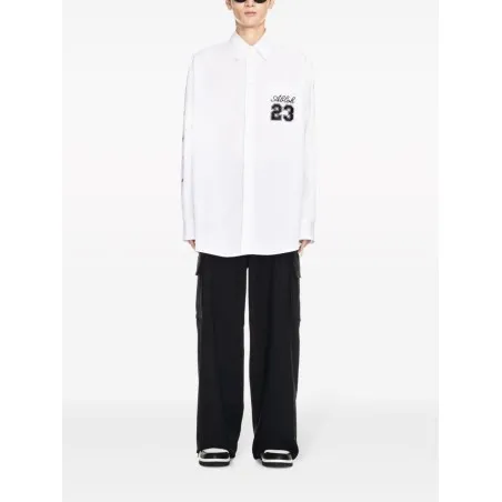 Off White Shirt with embroidery - OFF WHITE