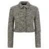 Versace Bouclé Wool Blend Blouson Jacket - VERSACE