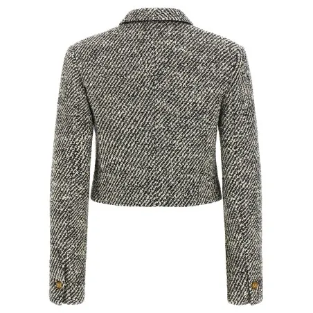 Versace Bouclé Wool Blend Blouson Jacket - VERSACE