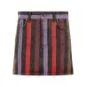 Versace Striped Denim Skirt - VERSACE