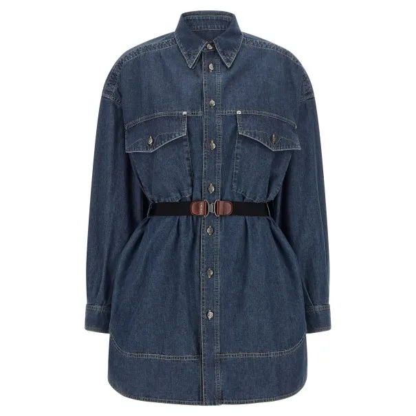 Versace Chambray Denim Dress - VERSACE