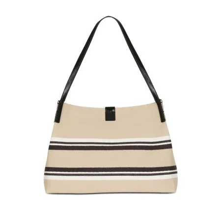 Balmain Medium Release Shopper Bag In Canvas And Calfskin - BALMAIN