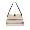 Balmain Medium Release Shopper Bag In Canvas And Calfskin - BALMAIN