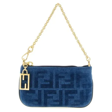 Fendi Ff Mini Denim Pouch - FENDI