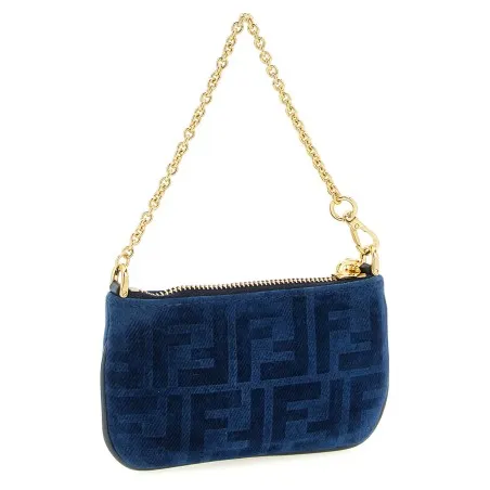 Fendi Ff Mini Denim Pouch - FENDI