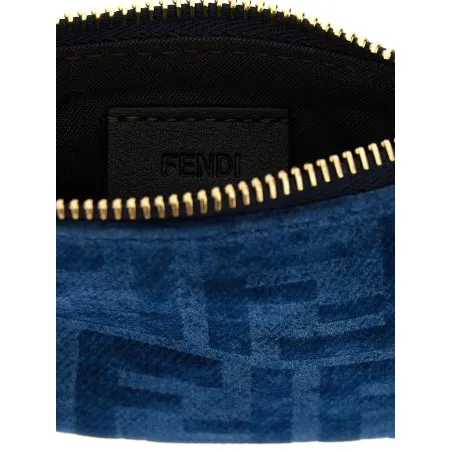 Fendi Ff Mini Denim Pouch - FENDI