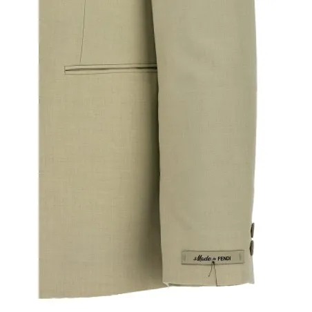 Fendi Single-breasted Wool Blazer - FENDI