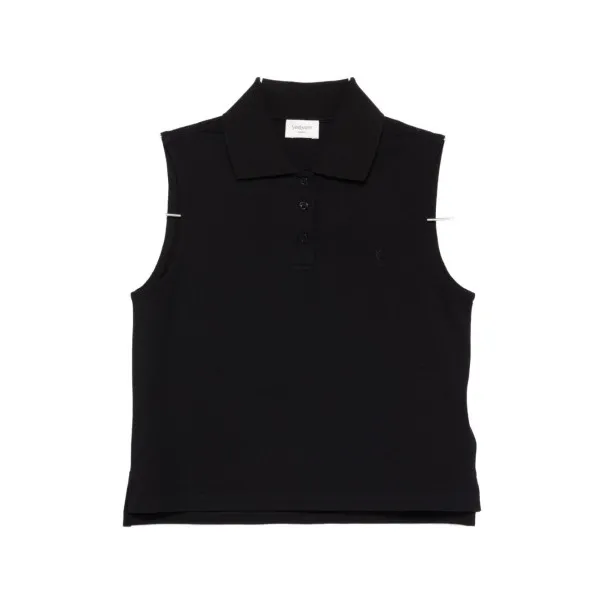 Saint Laurent Cotton sleeveless polo shirt - Yves Saint Laurent