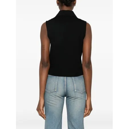 Saint Laurent Cotton sleeveless polo shirt - Yves Saint Laurent
