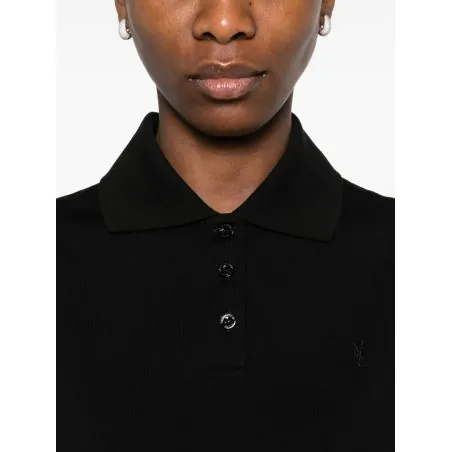 Saint Laurent Cotton sleeveless polo shirt - Yves Saint Laurent