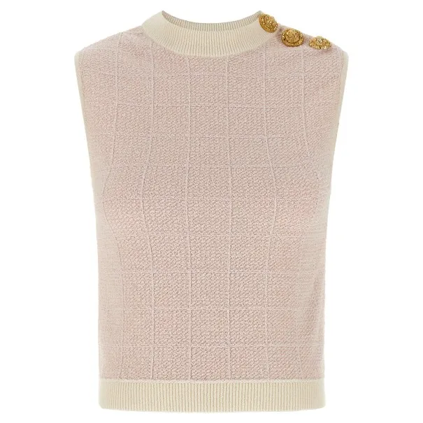 Balmain Testa Di Leone Tweed Vest - BALMAIN