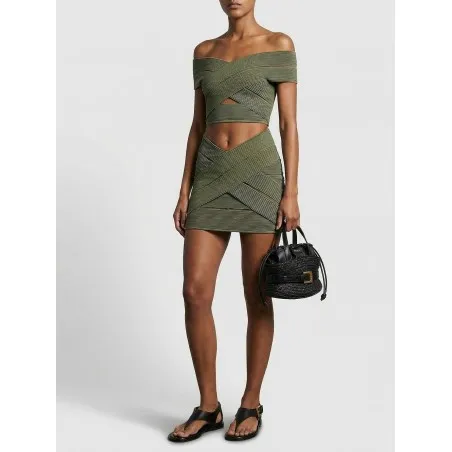 Balmain Off-the-shoulder Crop Top - BALMAIN