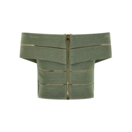 Balmain Off-the-shoulder Crop Top - BALMAIN